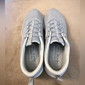 Skechers Light Gray Sneakers with Memory Foam slip on